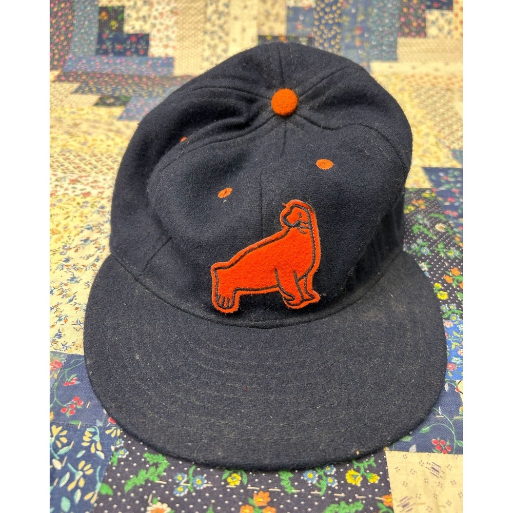Vtg Ebbets Field Flannels San Francisco Seals Baseball Cap Fitted 7 1/2 Wool